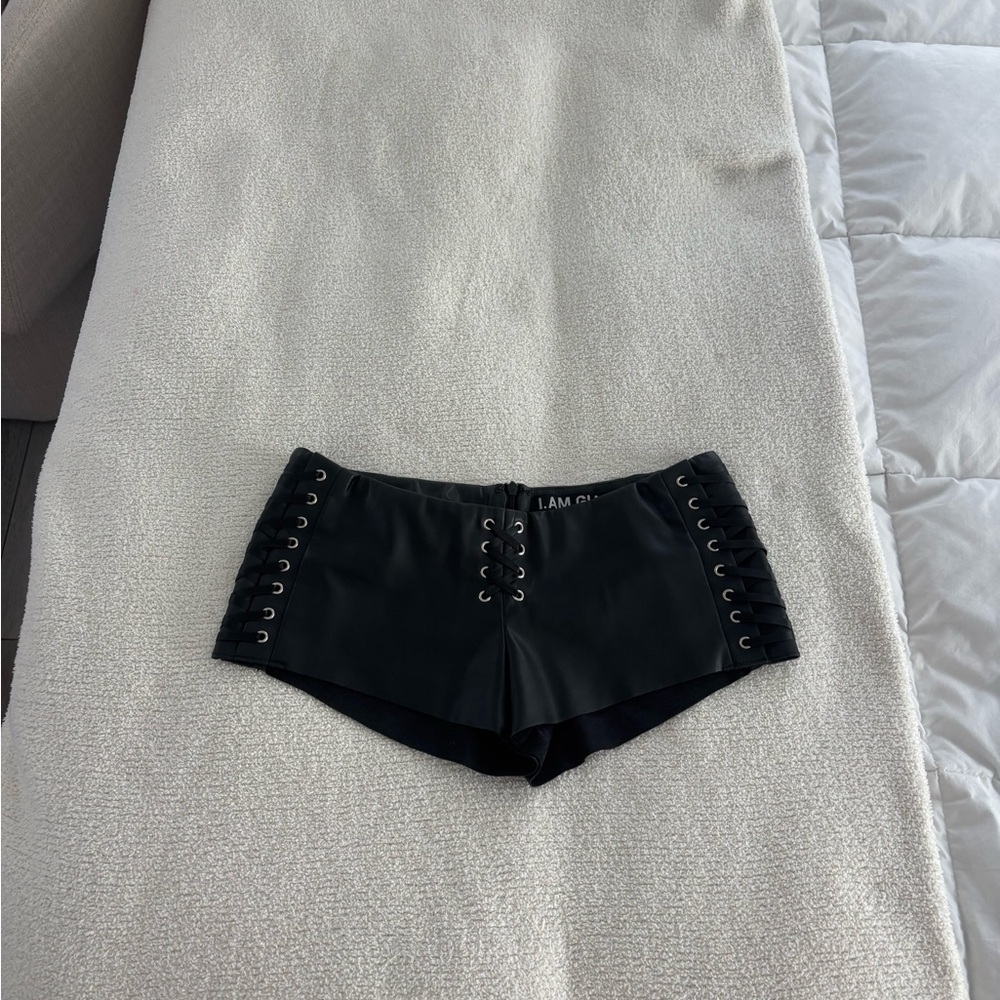 I.AM.GIA Black Faux Leather shorts